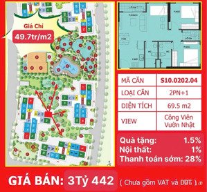bán căn hộ 2pn+, 69m2 tại the origami, phước thiện, q9, hcm chỉ với giá tốt 3,86 tỷ