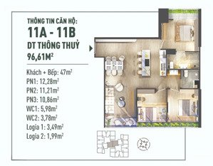 full giá 6.1 tỷ sở hữu ngay căn hộ 96m2 3pn, 2vs tại tòa tháp ánh sáng the fibonan