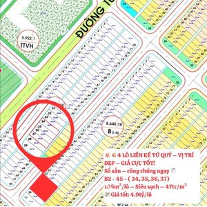 độc quyền - 4 lô liền kề hói kiểng 10 (có bán lẻ từng lô) - bao phí sang sổ (2%)