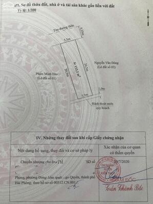 Chuyển nhượng lô đất 112m2 đường trục thôn Lạng Côn Đông Phương Kiến Thụy giá chỉ hơn 2 tỷ