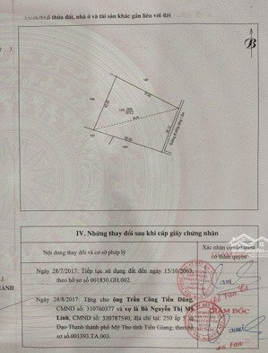 bán 1.974m² đất hnk tại ấp 4, xã tam hiệp, châu thành, tiền giang sổ riêng, giá tốt