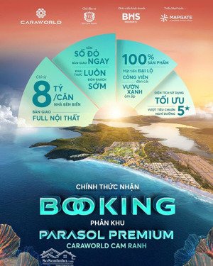 chính thức nhận booking: phân khu parasol premium - caraworld cam ranh công viên vịnh mặt