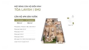 chỉ hơn 70 tr/m2 full đồ căn 4 ngủ 146m2 căn hộ hạng sang ngay mặt đường giải phóng hồ yên sở