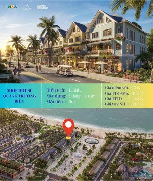 bán căn shophouse mặt quảng trường biển đẹp - lô góc