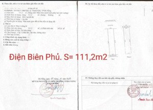 nhà 3 tầng mặt tiền điện biên phủ. s=111,2m2 ngang 5m, cạnh hà huy tập. giá: 18 tỷ