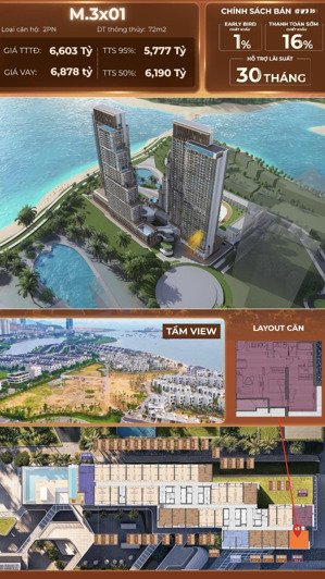 bán căn 2pn m3x01 aria bay hạ long đông nam tầng cao duy nhất còn lại trên thị trường 