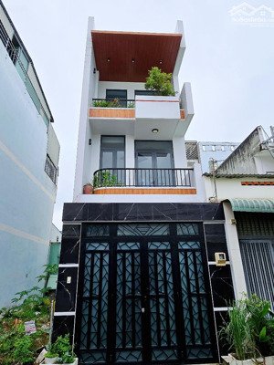 bán nhà lò lu 1 trệt 2 lầu 54m2, tặng full nội thất, sổ riêng hoàn công đủ