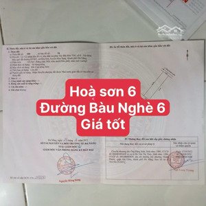 chính chủ cần bán lô đất đường bàu nghè 6, tđc hoà sơn 6 , vị trí đẹp