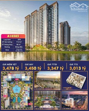 độc quyền căn hộ 2pn view hồ trung tâm vinhomes thanh hóa, tầng thấp, giá chỉ 3,01 tỷ