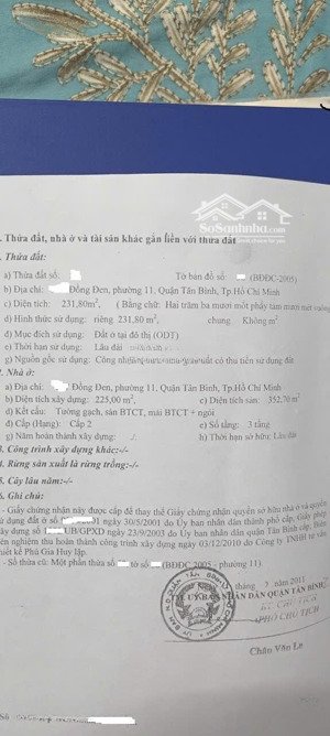 bán nhà mt đồng đen p11 tân bình 8 x 30 nhà 2 lầu giảm giá từ 60 tỷ về 39.5 tỷ còn tl
