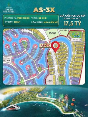 cần bán nhà phố as35-95 135m2 phân khu vịnh ngọc dự án vinhomes green paradise cần giờ