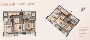 căn hộ góc cực đẹp 2 phòng ngủ rose residence