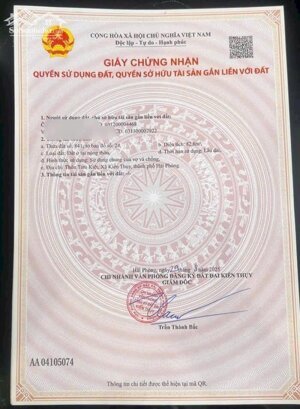 Bán đất Hữu Bằng - Kiến Thụy - Hải Phòng