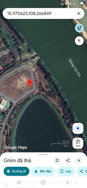 bán lô góc 2mt 5m5 khu fpt 1112m2 ngang 35m view sông cổ cò quá vip