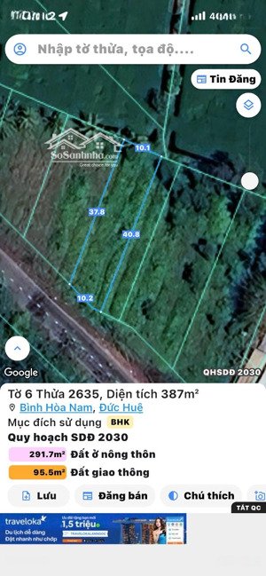 hàng hiếm tại đường tỉnh lộ 816, xã bình hòa nam, đức huệ, long an, 1,5 tỷ, 385 m2