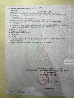 bán gấp đất nền 2475m2 tại xã sơn đông, sơn tây, hà nội, giá thỏa thuận