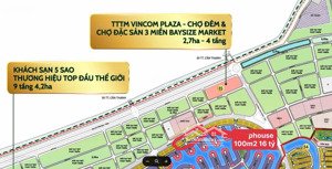 shophouse 100m² đường 50m đối diện vinschool & khu thương mại, vị trí trung tâm khu vịnh ngọc