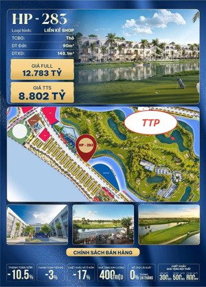 chỉ 3 tỷ có ngay shop house 2 mặt tiền mặt đường hạnh phúc rộng 51m dự án vinhomes royal island