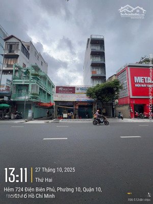 nhà mặt tiền điện biên phủ p10 q10. 8 x 25 cn 160m2 gpxd hầm 7 lầu gía 58 tỷ