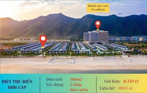 chính chủ bán căn biệt thự biển đơn lập đẹp 160m2 - giá 8,350 tỷ