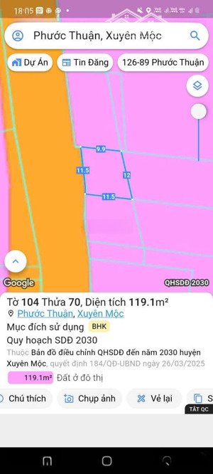 bán gấp lô đất đẹp gần biển hồ tràm, ngay mặt tiền tỉnh lộ 998