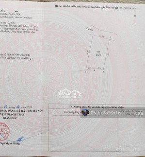 bán nhanh lô đất dt 272m2, mặt tiền rộng 12m tại yên bình thạch thất, giá hơn 4 tỷ lh0866990503