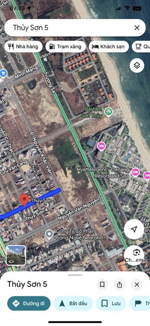 bán đất đường thuỷ sơn 5 gần nguyễn cơ thạch - đối diện bãi tắm sơn thuỷ 125 m2 giá đầu tư