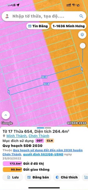 đất chính chủ cần bán! 264m2 tc 100m2, giá cả thương lượng cho khách hàng thiện chí