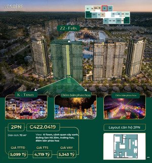 duy nhất căn hộ 2pn tại lumière spring bay