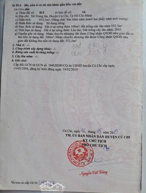 bán 652.5m2 đất mt nguyễn thị hai, x. trung an (1/ sông lu)