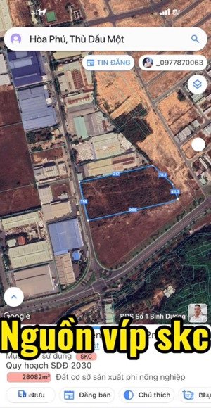 cần bán lô đất skc 28.100m2 ngay visip 2 canh tp mới bình dương
