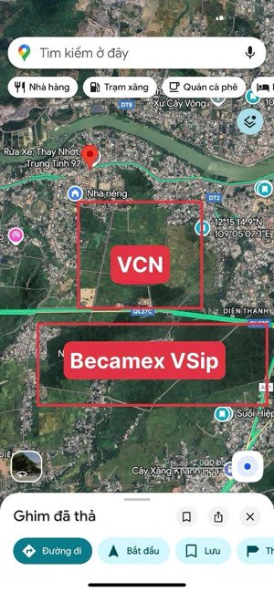 đất 2 mặt tiền ngang 9m tỉnh lộ 2 diên lạc, khánh hoà ngay trung tâm hành chính mới diên khánh