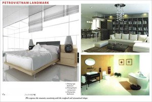 bán cc petrovietnam landmark, 6,4 tỷ, 103m2, 2pn, 2wc, giá tốt hot!