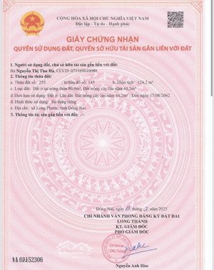 chủ ngộp bán gấp đất xã long phước, long thành, đồng nai, 840 triệu, 124 m2, duy nhất 1 lô