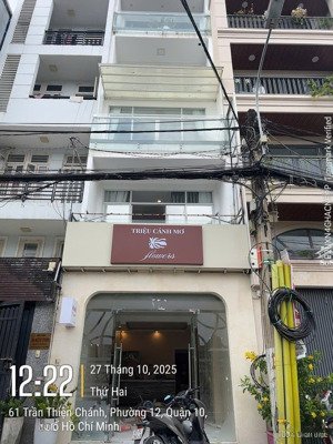 bán nhà mt trần thiện chánh, p12 q.10 - 4 x 20. 4 tầng,hđt 55tr/th, giá 26.5 tỷ