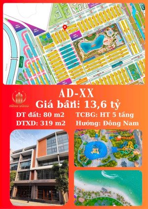 bán hàng hiếm - liền kề 80m2 vin 3 - rẻ nhất thị trường ad-xx