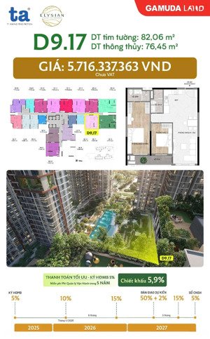 căn hộ cao cấp elysian gamuda land | nâng tầm chuẩn sống xanh giữa lòng thành phố