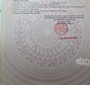 chính chủ gửi bán đất 105m mặt đường lái thiêu 21 gần nguyễn văn tiết giá chỉ 3,28 tỷ