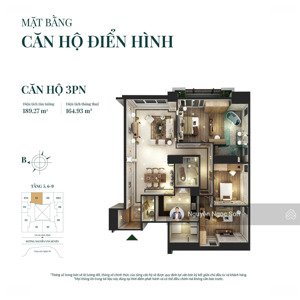 bán căn hộ 203m² 3pn, hướng đông, ban công đông, không gian sống đẳng cấp cho gia đình ở thực