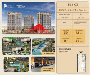 bán căn hộ chung cư tại masteri trinity square 2.25 tỷ 30m2