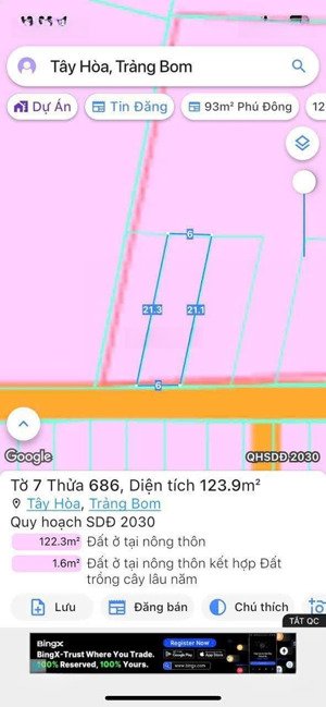 mặt tiền nhựa lớn 6x21 srtc,1 sec tây hòa 05,đi ra kcn bàu xéo chỉ 1km.