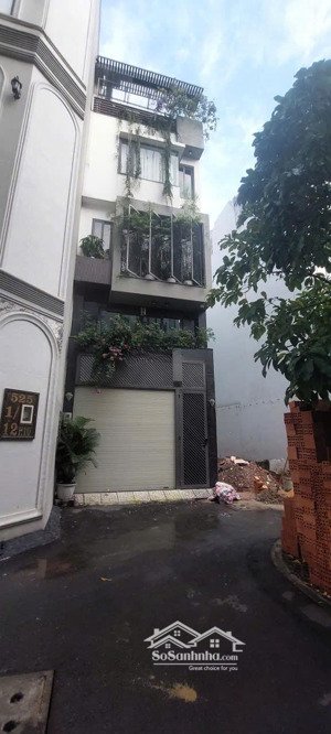 bán nhà nội khu hẻm 525 quang trung p10, dt:4*20m trệt 3 lầu st