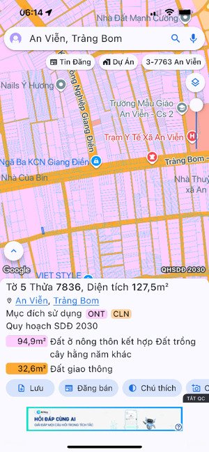 chính chủ bán gấp lô đất trung tâm an viễn gần kcn giang điền và 10 phút tới sân bay long thành