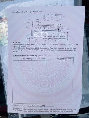 kẹt tiền bán gấp lô đất liền kề đường đht 02,p.đht,q 12.dt:4,6x20m đường ôtô 6m.