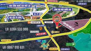 bán đất nền hòa lạc- full thổ cư sổ đỏ riêng từng lô