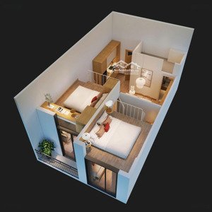 cho thuê căn hộ 2 phòng ngủ full nội thất - chỉ xách vali đến ở!