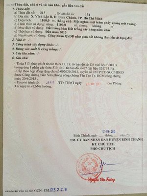 bán đất mặt tiền xã vĩnh lộc b, 1.100m, xe tải tránh, giá chỉ hơn 8 tỷ sổ riêng, sang tên ngay