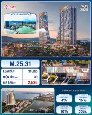 giá 2tỷ 585 quá hấp dẫn căn hộ cao cấp nhất bãi cháy với chính sách lãi suất 0% trong 36 tháng.