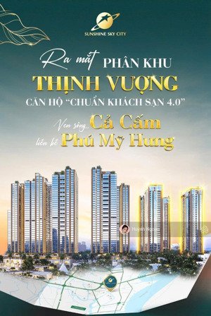 booking nhận 1% căn hộ chuẩn khách sạn 4.0 view sông cả cấm liền kề phú mỹ hưng giá từ 70triệu/m2