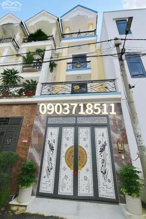 NHÀ 4 TẦNG BTCT MỚI ĐẸP 60M2, ĐƯỜNG NHỰA XE HƠI 7M. KHU PHÂN LÔ NHÀ CAO TẦNG - NGUYỄN ẢNH THỦ QUẬN 12.